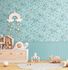 Non-woven wallpaper kids floral pond green blue 77073-1 1