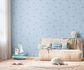 Non-woven wallpaper kids fish dolphins blue 77132-1 3