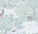 Non-woven wallpaper kids forest animals green brown 77133-1 3