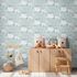Non-woven wallpaper kids forest animals green brown 77133-1 4
