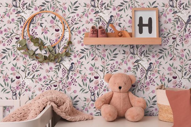 Vliestapete-Kinder-Blumen-Zweige-Voegel-Rosa-Grau-77136-1-63222986_2