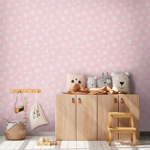 Vliestapete-Kinder-Grafisch-Kreise-Rosa-Weiss-77139-2-63222990_2