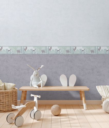 Borduere-Vlies-Kinder-Wald-Blaetter-Tiere-Gruen-Braun-77175-1-63223008
