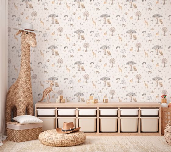 Vliestapete-Kinder-Tiere-Savanne-Creme-Grau-77176-1-63223010_1