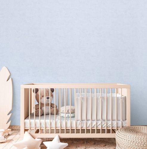 Non-woven wallpaper kids textile look light blue 77178-5