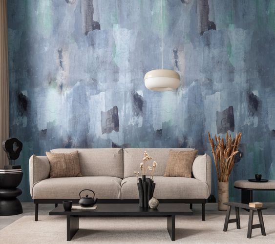 Photo wallpaper non-woven modern art blue grey 78207-2