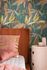 Non-woven wallpaper graphic leaves blue green 78209-1 5