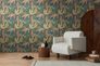 Non-woven wallpaper graphic leaves blue green 78209-1 6