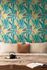 Non-woven wallpaper graphic leaves green blue 78209-2 6