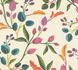 Non-woven wallpaper flowers leaves cream colourful 78211-1 2