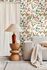Non-woven wallpaper flowers leaves cream colourful 78211-1 6