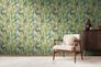 Non-woven wallpaper leaf pattern jungle green blue 78219-1 6