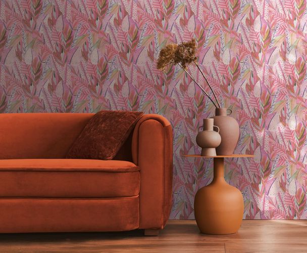 Vliestapete-Tropen-Blaetter-Aquarell-Rosa-Lila-78220-3-63223119_5
