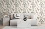 Non-woven wallpaper branches cream green 78221-1 5