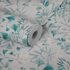 Non-woven wallpaper leaf pattern tendrils grey blue 78223-4 3