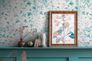 Non-woven wallpaper leaf pattern tendrils grey blue 78223-4 1