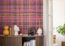 Non-woven wallpaper check watercolour pink blue 78224-2 5