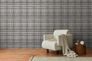 Non-woven wallpaper checked pattern black white 78224-4 1
