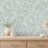 Vliestapete-Floral-Blattmuster-Creme-Gruen-Metallic-82442-63223257_3 1