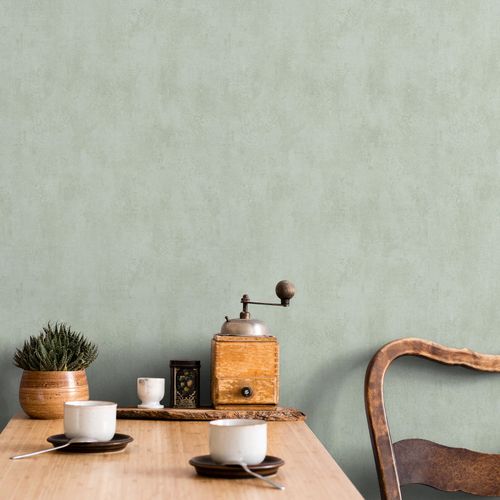 Vliestapete-Uni-Betonoptik-Modern-Gruen-Creme-82468-63223273