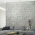 Non-woven wallpaper waves abstract grey white gloss 35504 2