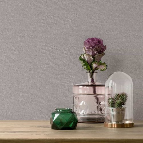 Non-woven wallpaper used concrete look grey beige 35518