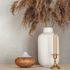 Non-woven wallpaper plain plaster look white grey 35549 2