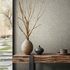 Non-woven wallpaper plain plaster look grey brown 35552 1