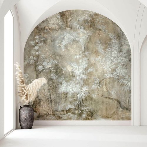 Photo wallpaper non-woven jungle shabby beige grey 35095