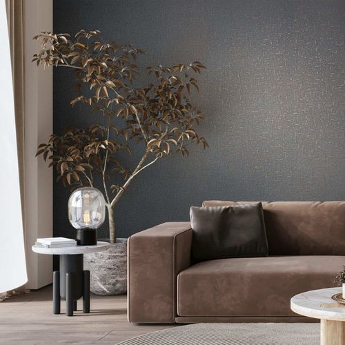 Vliestapete-Uni-Textiloptik-Anthrazit-Kupfer-Metallic-35111-63223505_1