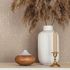 Non-woven wallpaper linen look beige gold metallic 35112 3