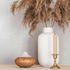 Non-woven wallpaper linen look white cream metallic 35115 1