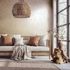Non-woven wallpaper plain shabby beige gloss 35131 1