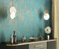Non-woven wallpaper plaster look turquoise gold 35164 4