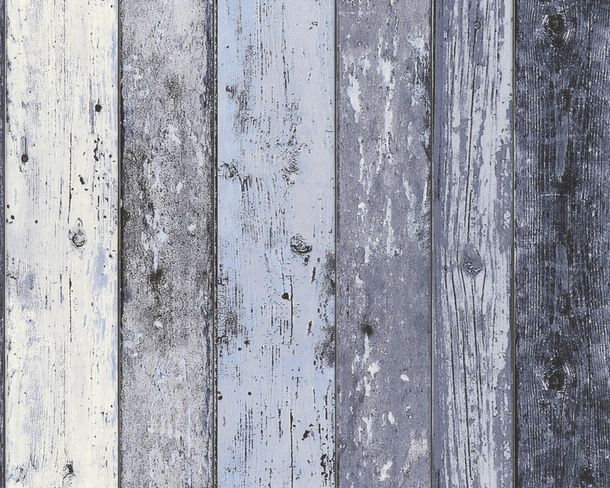 Wallpaper wood design blue AS Creation 8550-60
