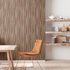 Non-woven wallpaper 3D effect wood look waves brown 81667 3