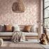 Vliestapete-Floral-Bambus-Blaetter-Rosa-Orange-81670-63223636_3 4