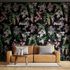 Fototapete-Vlies-Pflanzen-Tropen-Schwarz-Gruen-Rosa-81682-63223647_2 1