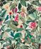 Non-woven wallpaper leaves jungle green pink 81684 2