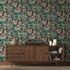 Vliestapete-Tropisch-Floral-Schwarz-Gruen-Rosa-81685-63223649_3 4