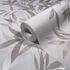 Non-woven wallpaper floral white beige silver 82459 4