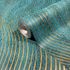 Non-woven wallpaper wave pattern petrol gold metallic 82477 3