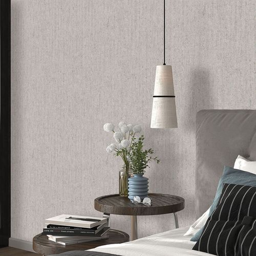 Vliestapete Putz Optik Braun Silber Metallic 10389-37 Raum