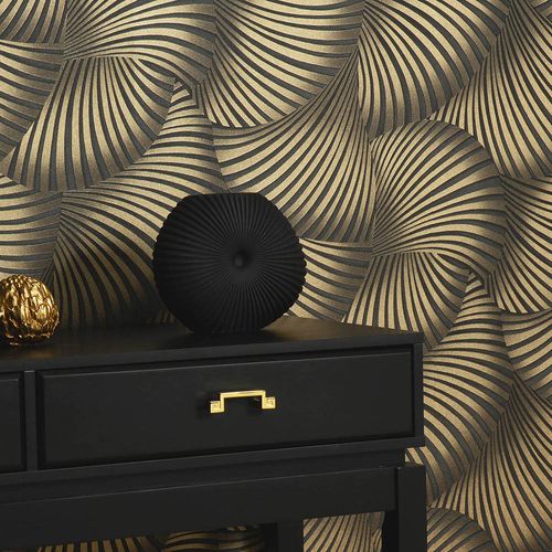 Wallpaper Guido Maria Kretschmer Abstract Black Gold