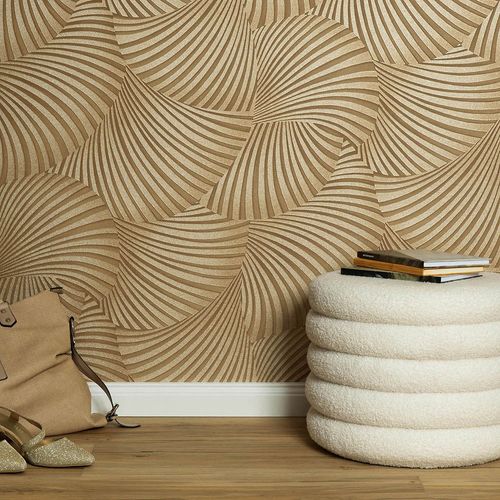 Wallpaper Guido Maria Kretschmer Abstract Beige Gold