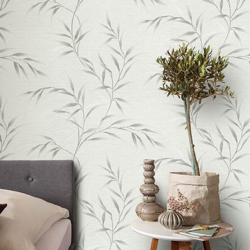 Tapete Guido Maria Kretschmer Floral Weiß Grau 10528-31 Raum