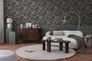 Vliestapete Blätter Blumen Schwarz Rosa Grün 79062-2 Wohnzimmer 6
