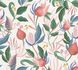 Vliestapete Blätter Blumen Creme Rosa Grün 79062-5 7