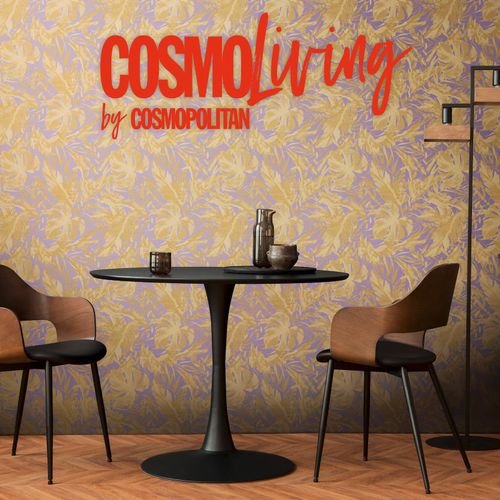 Vliestapete Blattmuster Dschungel Lila Beige 79063-3 COSMOLiving