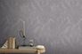 Vliestapete Blattmuster Tropen Grau Metallic 79064-5 Raum 4